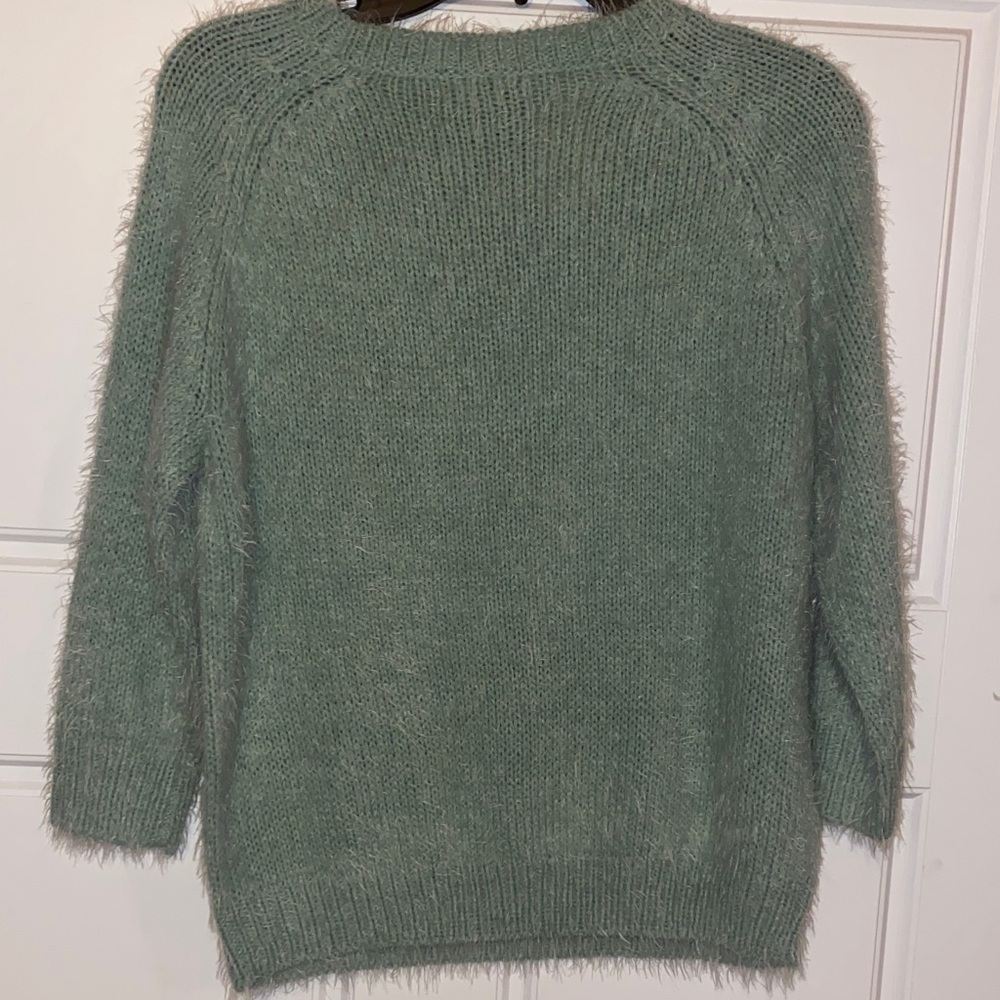 Forever 21 Sage Green Sweater with Jewel Accents - Picture 3 of 4